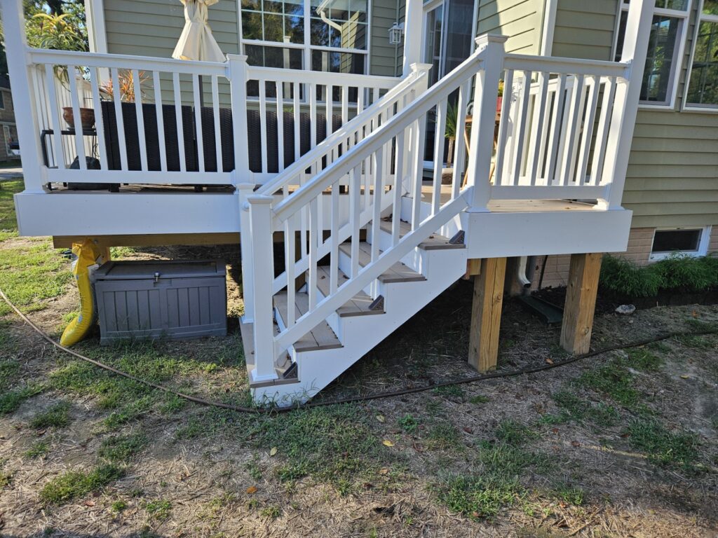 Alternate view of refinished and repaired steps on a back porch by AEB Services, Inc.